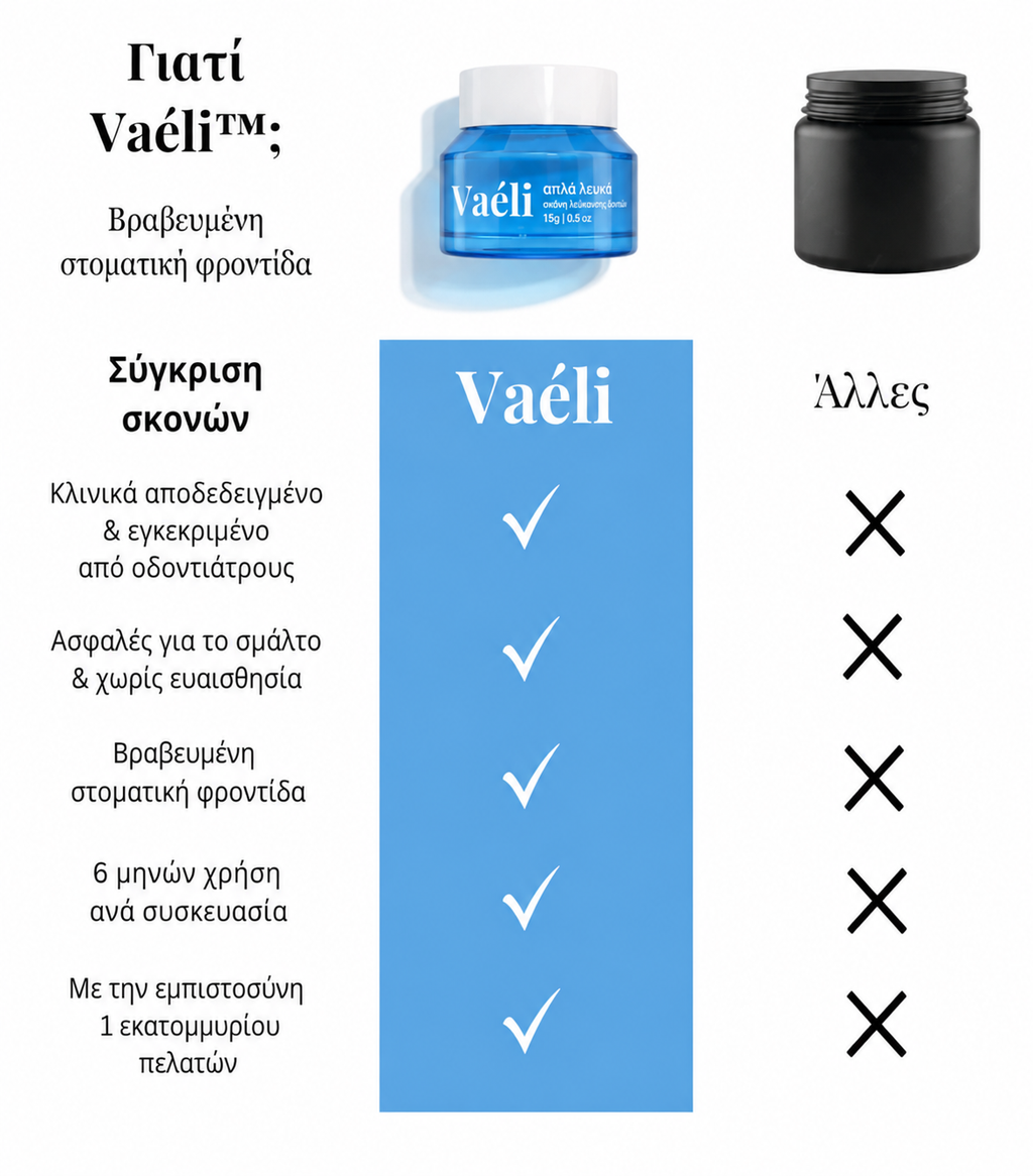 Vaéli — Λευκαντική σκόνη δοντιών